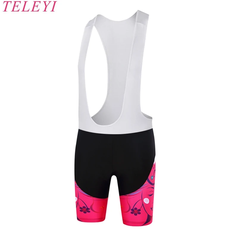 Женские спортивные шорты TELEYI розовые из лайкры и дышащего геля для велоспорта AW09