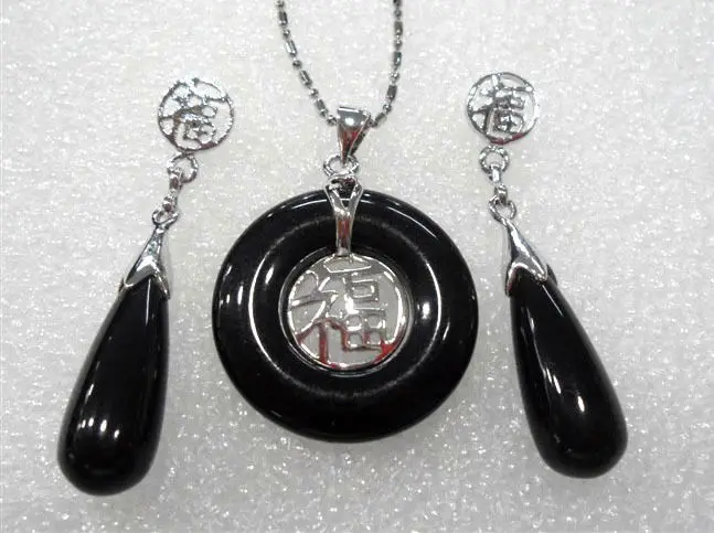 Wan 3 цвета! Серьги/кольцо с подвеской на удачу зеленый/фиолетовый к/черный|earring