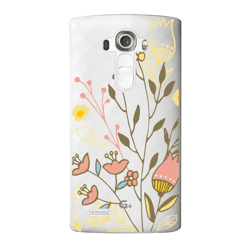 Мягкий прозрачный чехол из ТПУ с цветочным рисунком для LG G3 G4 G5 V10 K3 K4 K5 K8 K10 2017