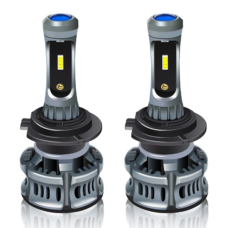 Фара H7 H4 H1 Led 2 шт. XT7 Автомобильные светодиодные фары наборы налобный фонарь синий