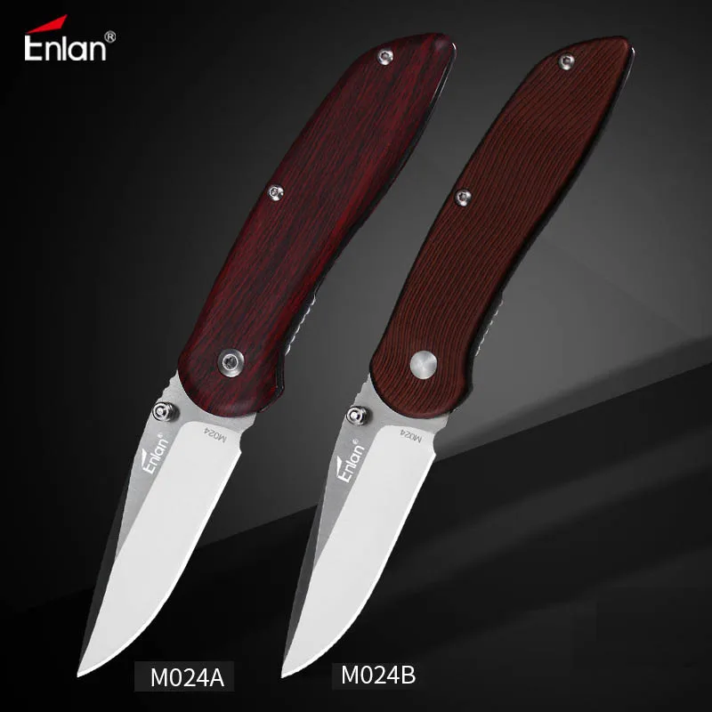 ENLAN M024 8Cr13Mov лезвие с деревянной ручкой складной нож Походный мини EDC Выживание