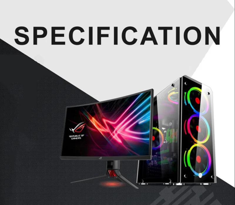 355*180*435 мм diy игровой компьютер RGB ПК Шасси в корпусе крышка боковое закаленное стекло геймер габинет computador ATX/micro-ATX/ITX
