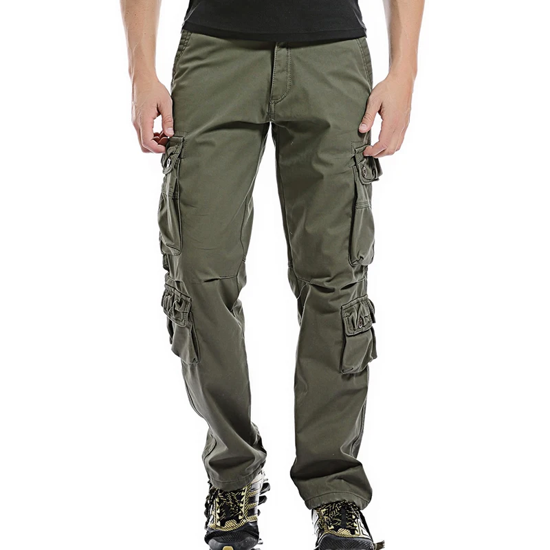 style1-green Мужские осенние зимние тактические военные спортивные походные брюки с несколькими карманами, ветрозащитные походные охотничьи брюки для рыбалки - Цвет: style1-green