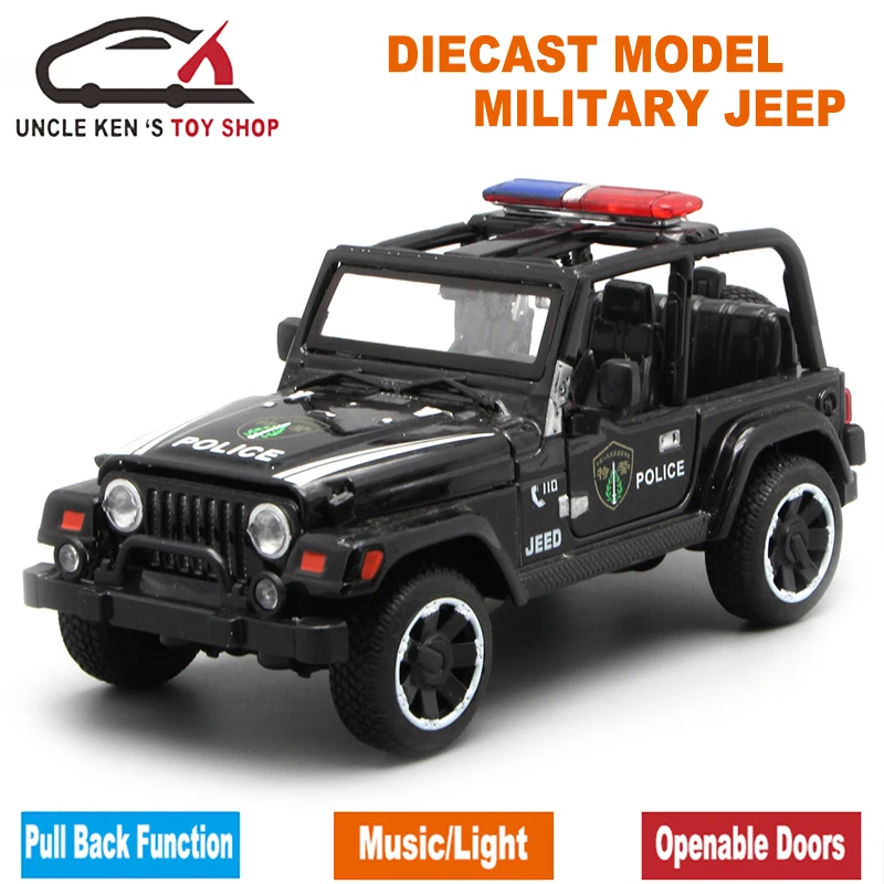 Модель джипа Diecast в стиле милитари армейские игрушечные машинки с подарочной