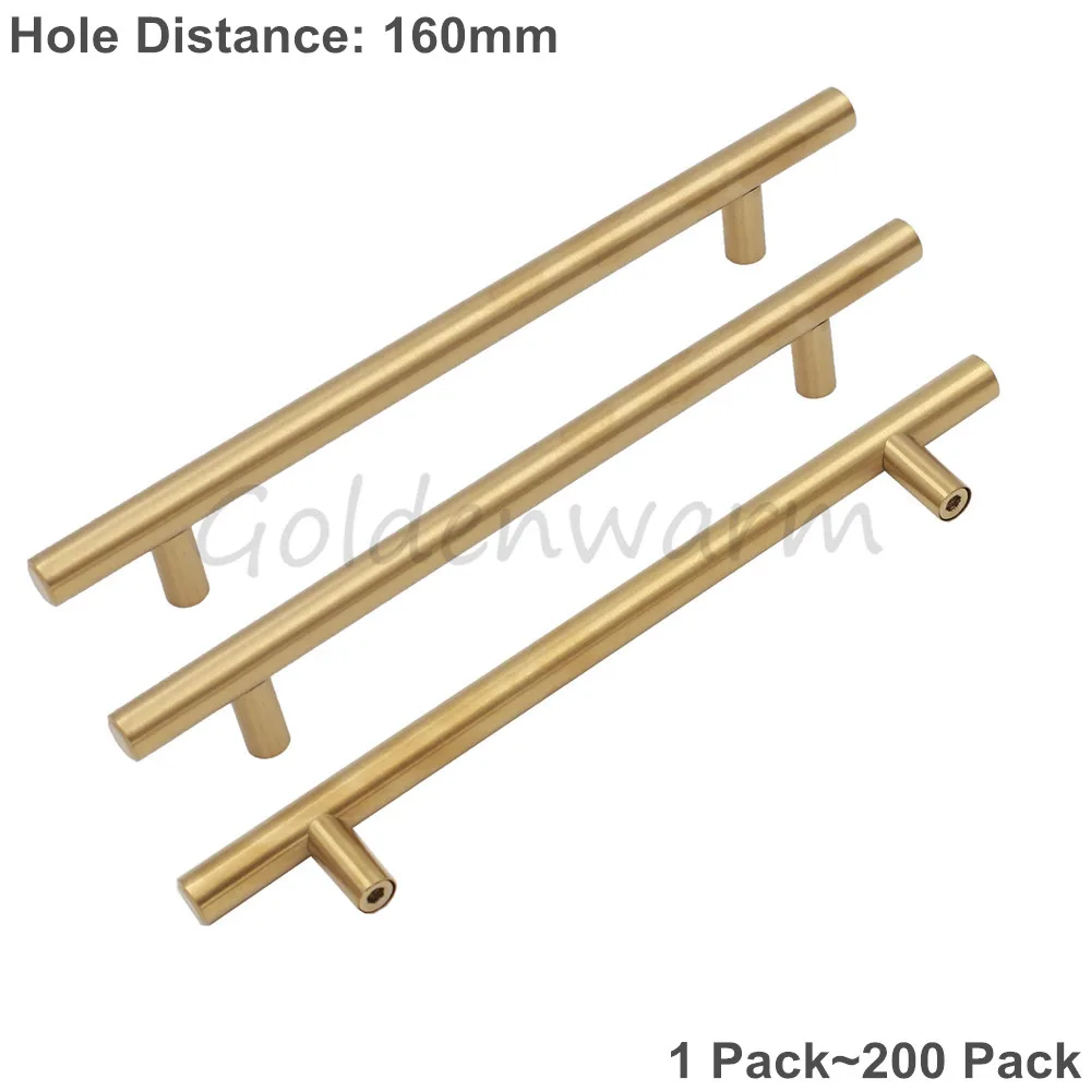 Золотой Матовый латунный шкаф с ручками современный кухонный дверная ручка ящик