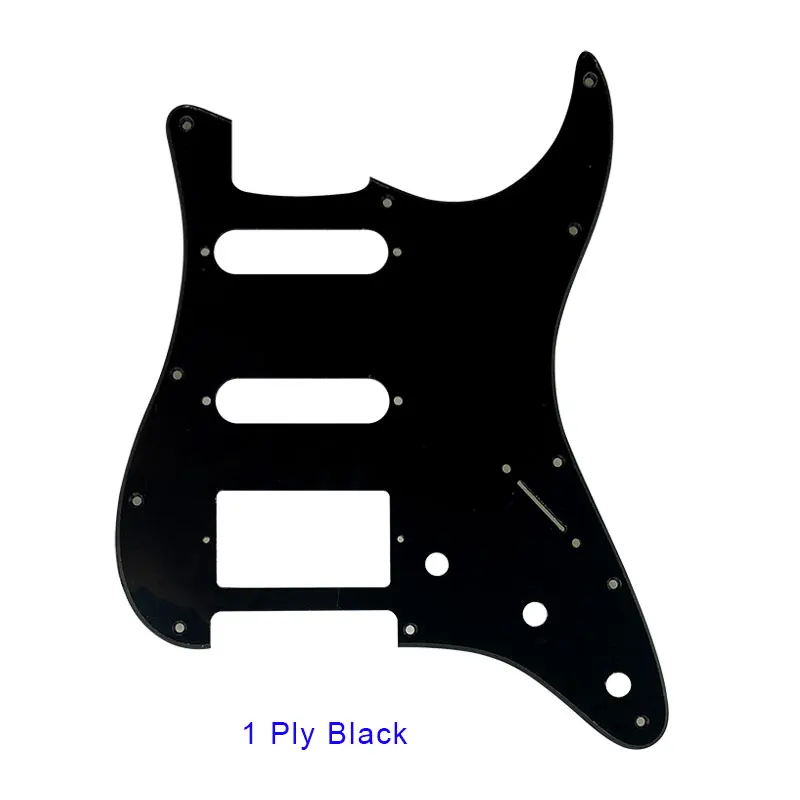 1Ply Black Качественные электрогитары Для США \ Мехико Fd Stratocaster 11 отверстий HSS PAF хамбакер гитара накладка царапина пластина - Цвет: 1Ply Black