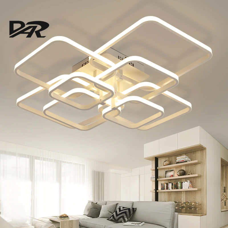 Modern LED Ceiling Lamp Rectangle Acrylic Aluminum Lights For Living Room Bedroom Luminaria Lustre Lampen Luminaire|aluminium ceiling light|ceiling