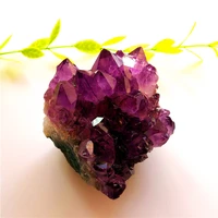 natural amethyst cluster specimens reiki healing fengshui crystal stones garden crystal ore stone