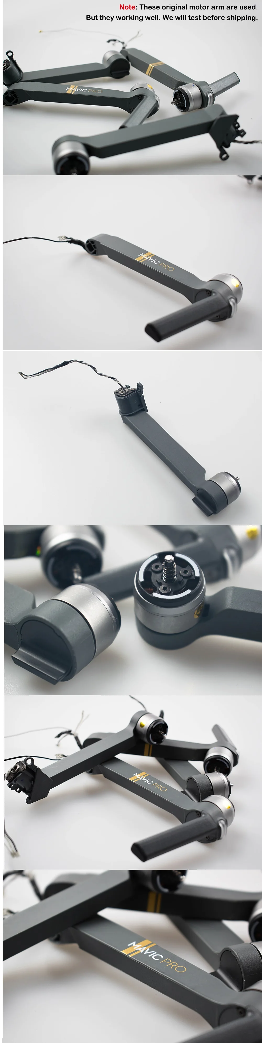 Оригинальная передняя задняя Левая Правая Mavic Pro Механическая лапа с кабелем запасные части DJI Mavic pro Arm с мотором аксессуары для ремонта