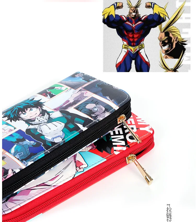 My Hero academic Аниме Косплей кожаный бумажник Midoriya Izuku длинный цветной кошелек на
