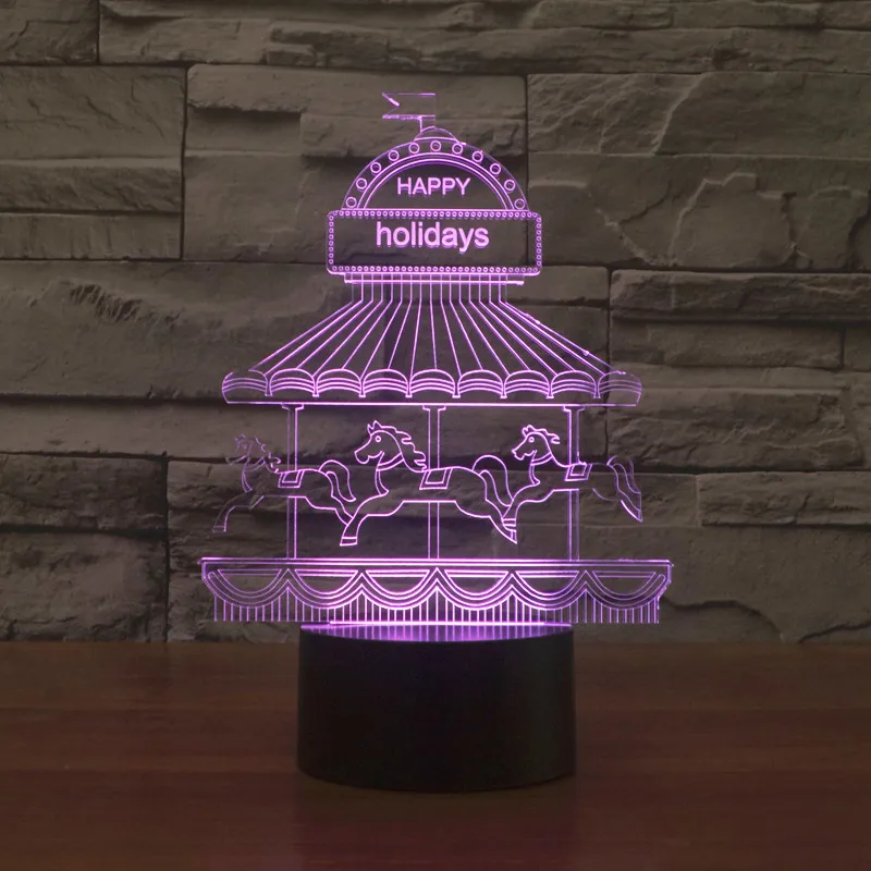 Детская Парк развлечений 7 Изменение цвета сенсорный датчик USB LED Настольная