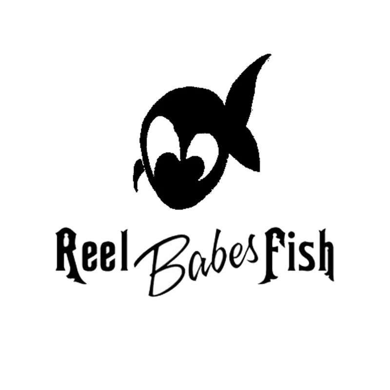 35cm Reel Babes Fish Cute Car Styling Decor Vinyl Car Sticker