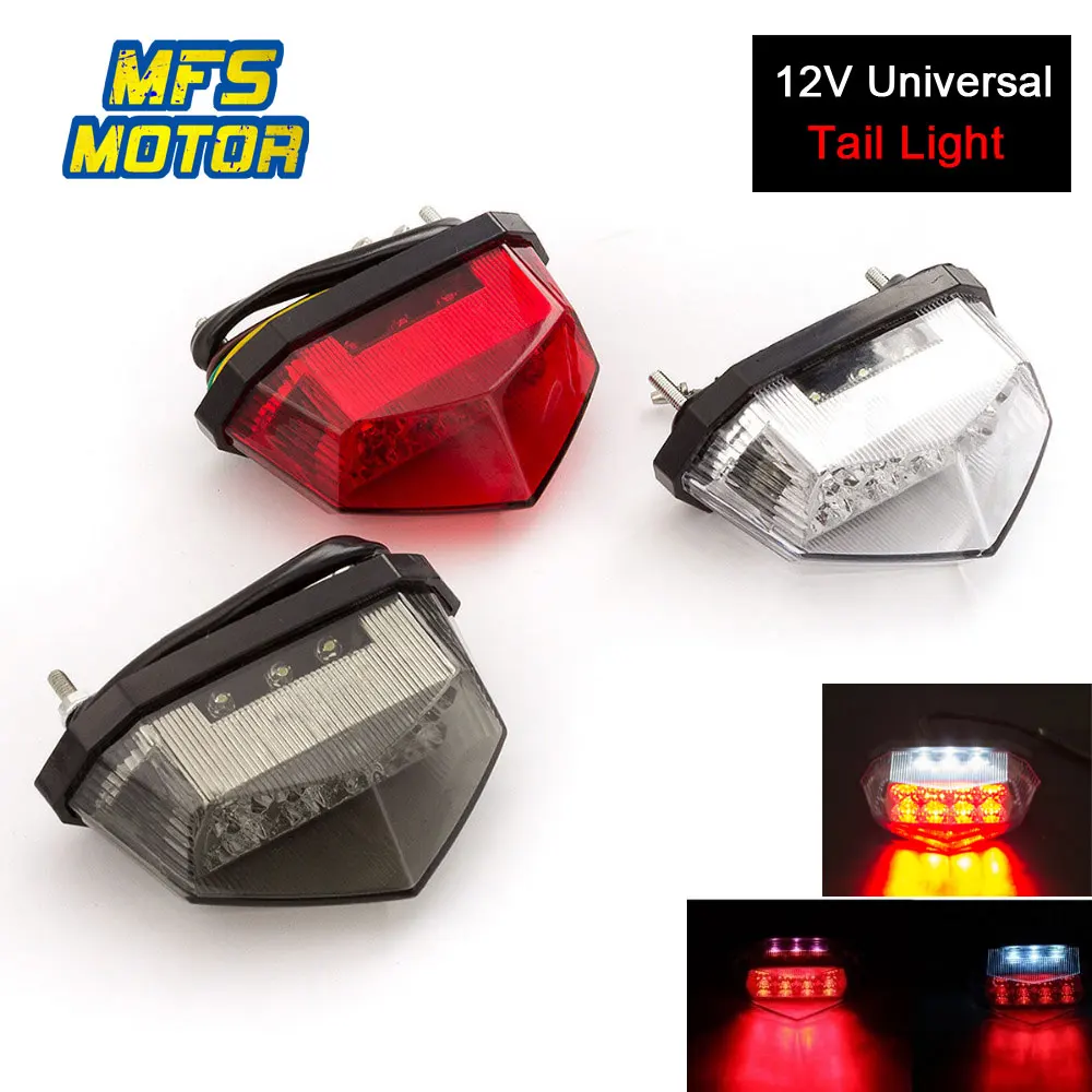 

Универсальный задний фонарь для мотоцикла, светодиодный стоп-сигнал 12 В для мотоциклов Honda, Yamaha, Suzuki, Kawasaki, Aprilia, KTM, BMV