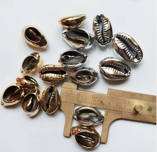 98 шт 16-25 мм золото серебро коври оптом огранка Морская раковина бусы Cowrie Cowry