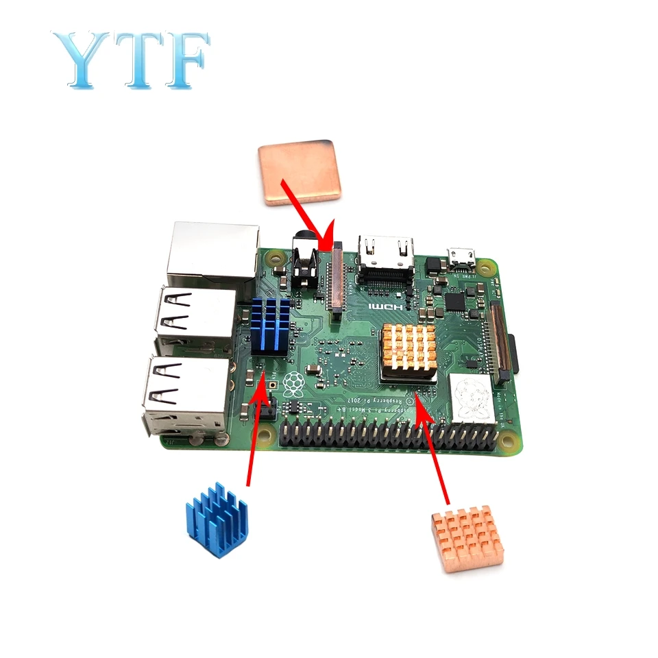 Синий Zuiver Алюминиевый Комплект для радиатора Koellichaam 3D принтера Raspberry Pi 3 Model