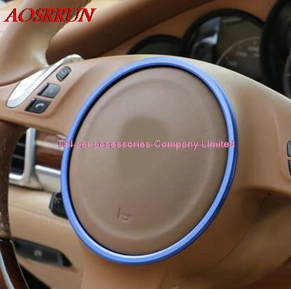

3 colors optional steering wheel modified car special decorative circle for PORSCHE cayenne Panamera S 911 Boxster 3D sticker