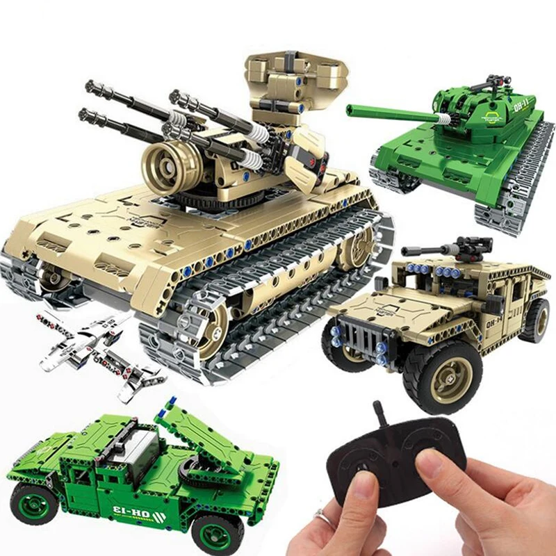 Военная война RC Танк игрушки Мобильный танк с дистанционным управлением блоки