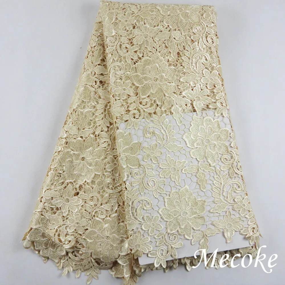 Top Selling Water soluble lace African Organza Guipure Lace Fabric For Wedding Dress Fast Delivery And High Quality French cord | Дом и сад