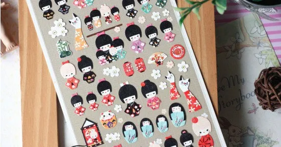 2 упаковки милых японских наклеек для девочек стикеры молочной бумаги
