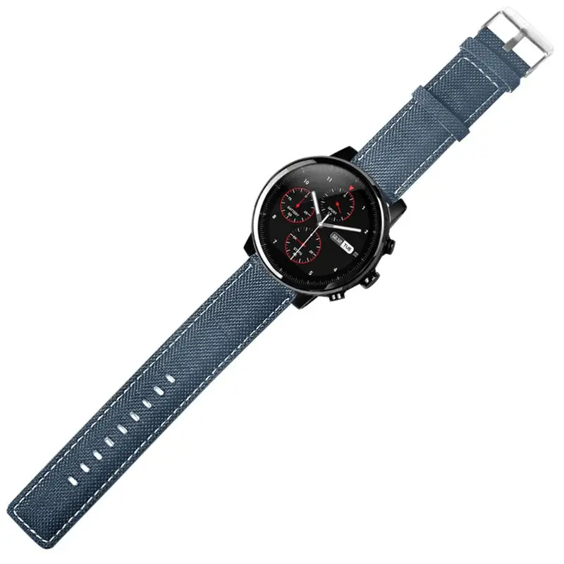 Прочный тканевый кожаный ремешок для наручных часов Замена Xiaomi Huami AMAZFIT Stratos 2 S/Pace