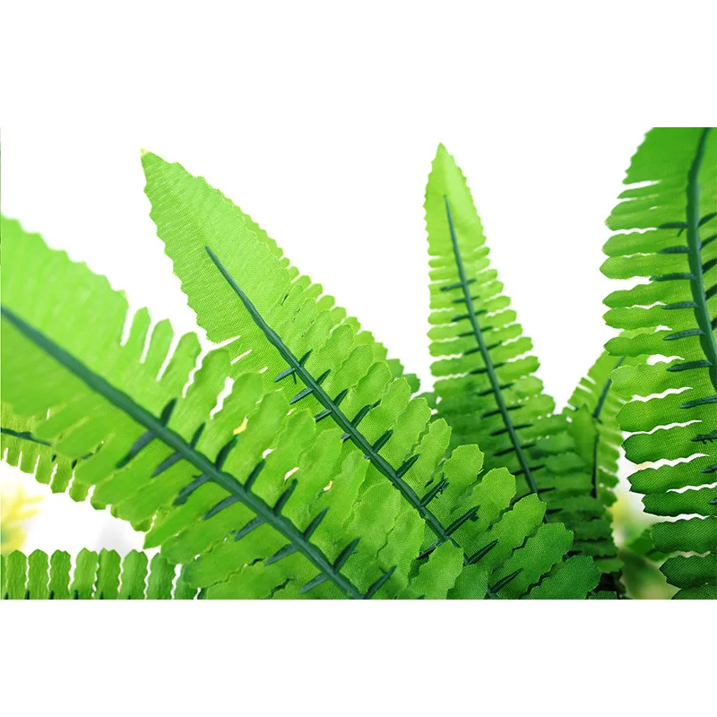 Высококачественные искусственные цветы большого размера с 7 вилками зеленые