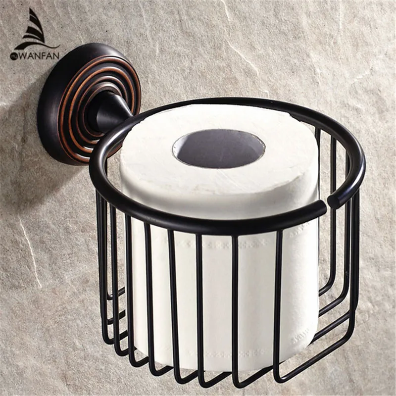 Paper Holder Черная ванная комната Серия Европейский современный полотенце кольцо держатель рулона туалетной бумаги подстаканник Халат крюк аксессуары для ванной комнаты домашний декор - Цвет: Paper Holder