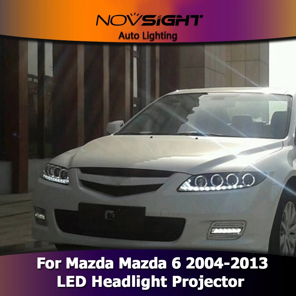 Авто освещение стиль светодиодные фары для Mazda 6 2004 2013 mazda6 сигнала ангельские