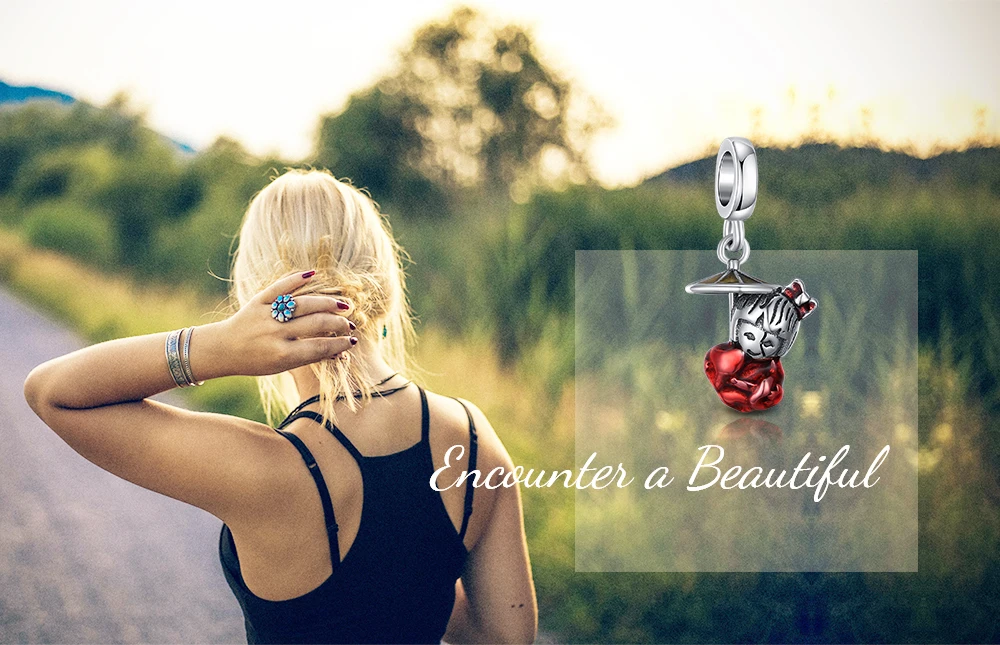 JewelryPalace Винтаж 925 пробы серебро японский зонтик для девочек мотаться шариках Fit Браслеты Новая горячая Распродажа для Для женщин