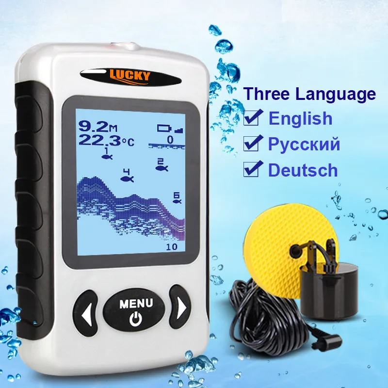 Глубоководный портативный рыболокатор с ЖК дисплеем 100 м|portable sonar|fish findersonar lcd fish