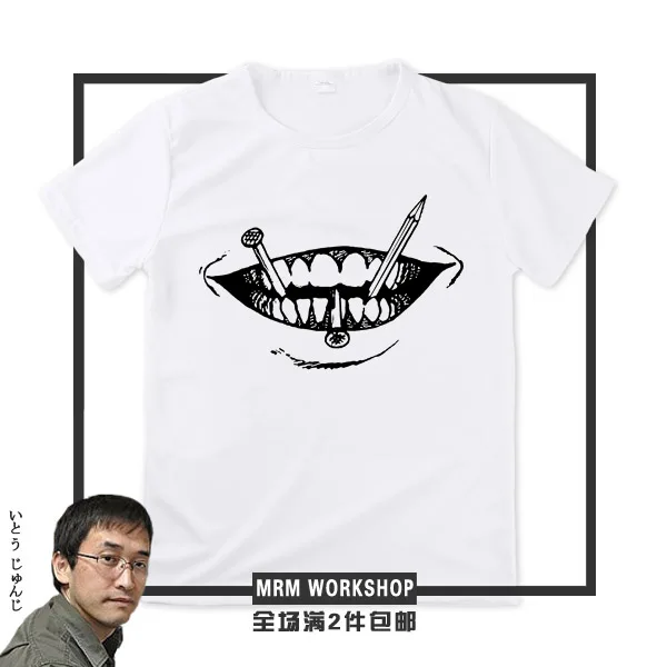 Junji Ito ужас манга томие Узумаки суичи дневник печатных футболка с коротким рукавом - Цвет: Souichis Diary 1
