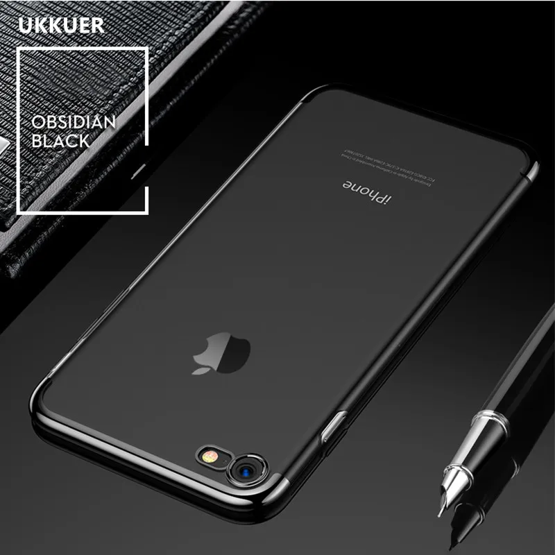 UKKUER силиконовый мягкий роскошный ТПУ чехол для телефона iPhone 6 6s Plus полное