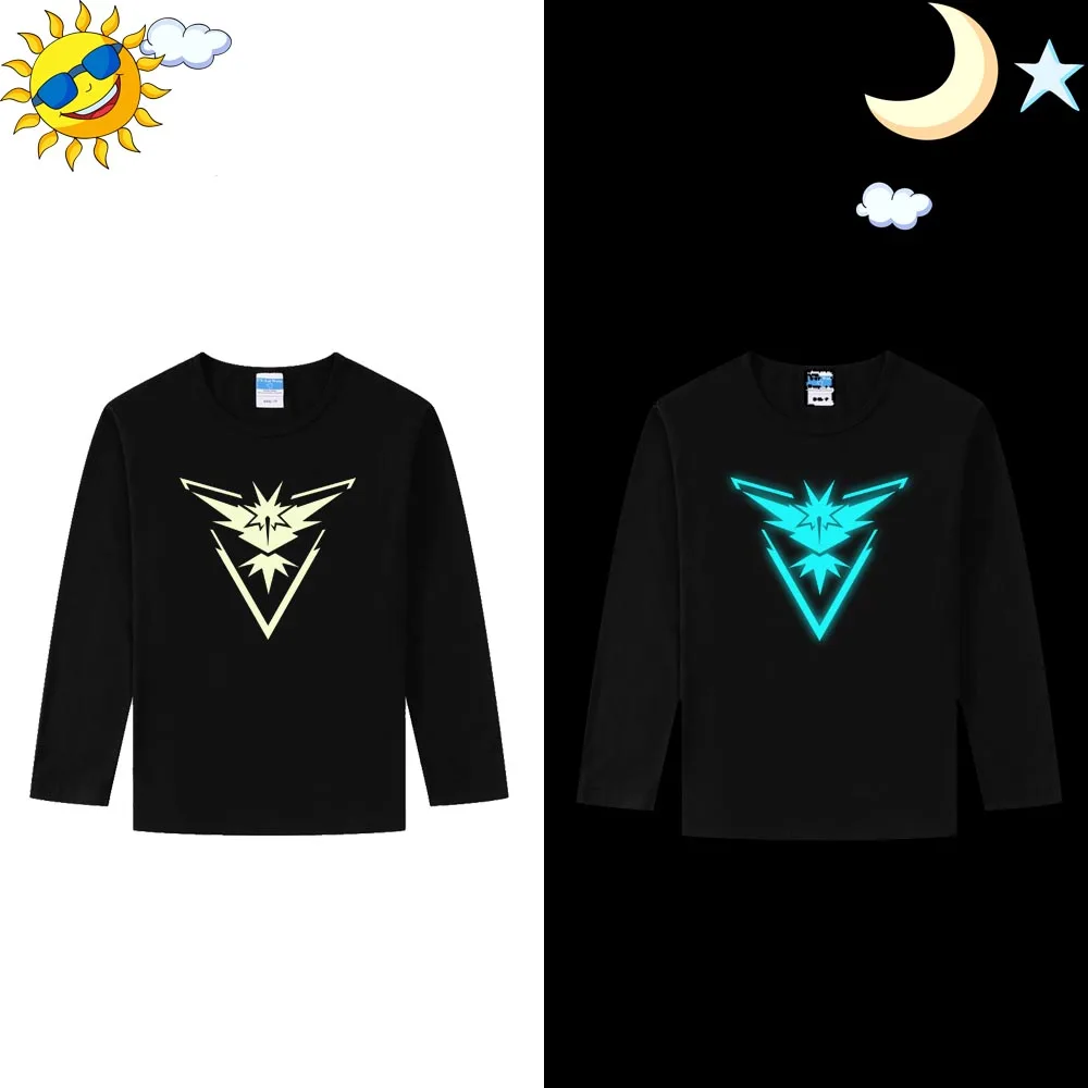 Long Sleeve LYTLM Pokemon Go Team Instinct Shirt Animal Print Little Girls Baby T Shirts Toddler Girl Tops Pokemon T Shirt Boys XXX Kids - Цвет: Long Sleeve