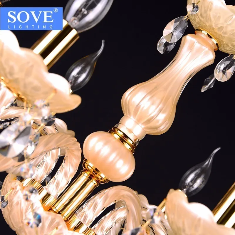 SOVE блеск Chambre Lingstone современный Led хрустальная люстра освещение люстры для