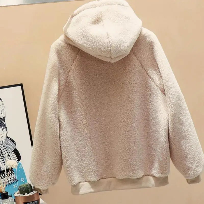 Новое осенне зимнее пальто с милым капюшоном и принтом извините Harajuku свободные