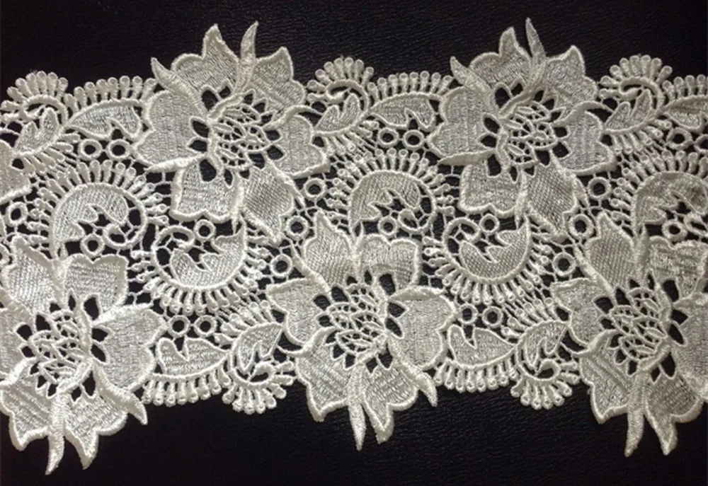 

21 см Высокое качество водорастворимый полиэстер вышивка кружевной отделкой, RS170802E