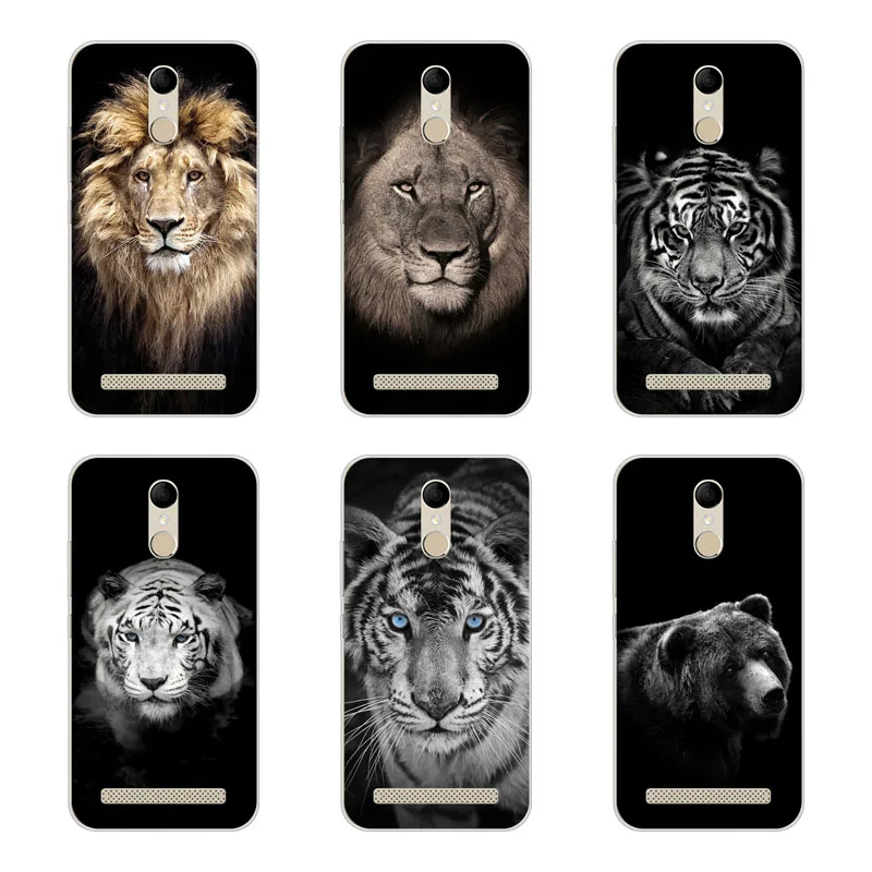 zte blade a602 Case Silicon Tigers lions Painting Soft TPU Back Cover for ba602 Protect Phone cases shell |