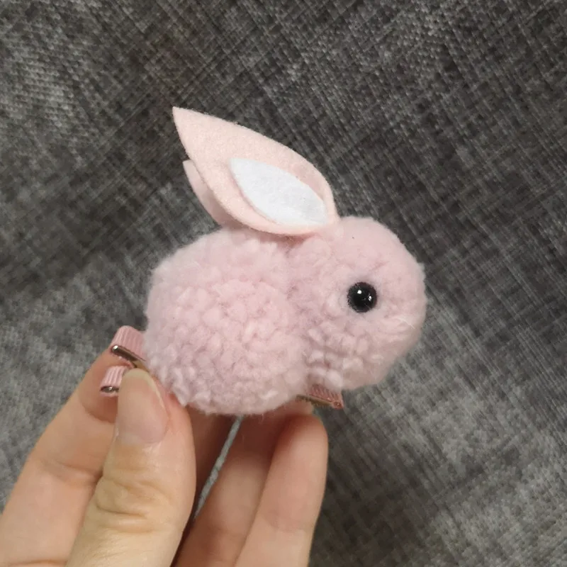Милые плюшевые Pom Rabbit детские заколки для волос для девочек с Ленточные заколки для волос головной убор заколки для волос аксессуары для волос Головные уборы