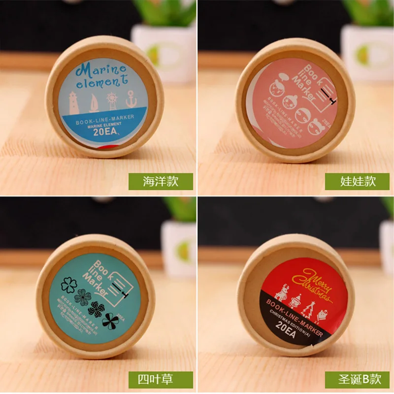 20 шт./партия (одна коробка) металлическая мини-закладка зажимы милый мультфильм