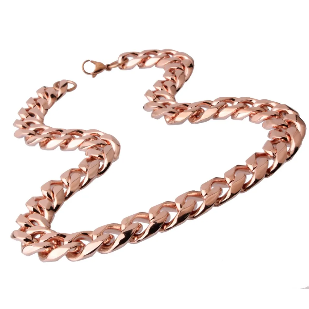 Цепочка Из Нержавеющей Стали 316l под розовое золото 19 мм|fashion jewelry|jewelry fashiongold chain |