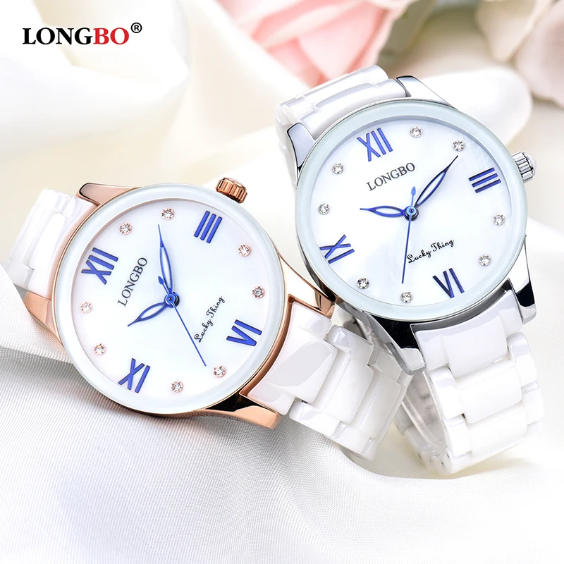 LONGBO Luxury Fashion Casual Quartz Watches Lady relojes mujer Imitation Ceramic Women Wristwatches Girl Dress Clock 80170 | Наручные
