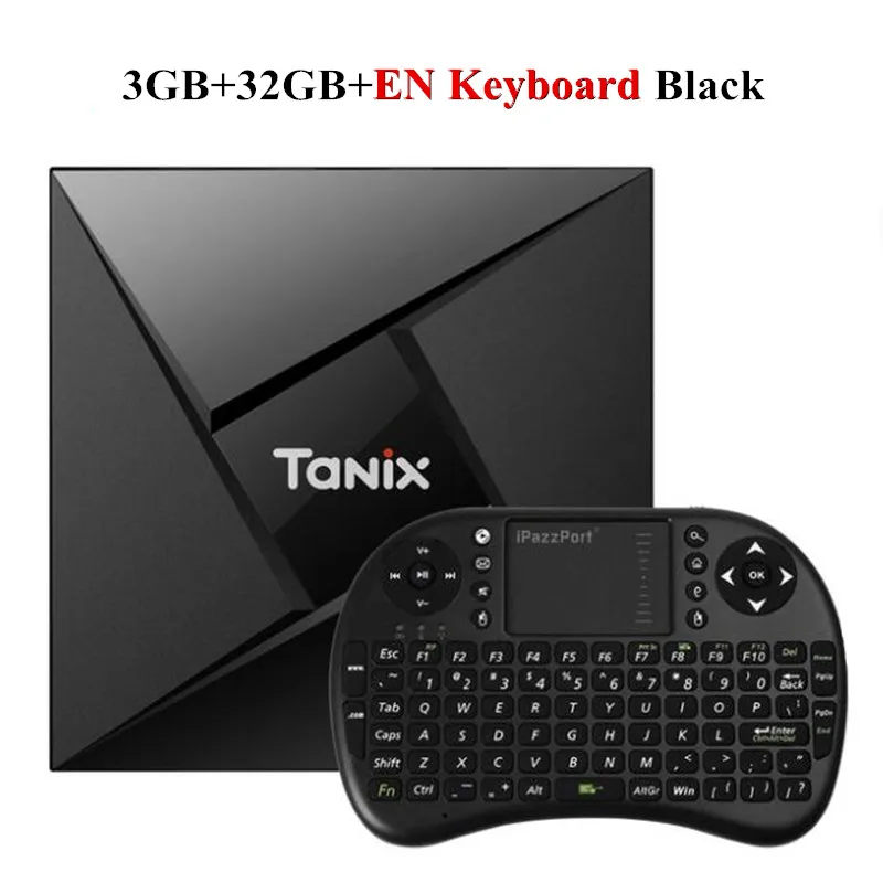 3G 32G EN Key Black Tanix TX9 Pro Android 7,1 Смарт ТВ приставка Amlogic S912 Восьмиядерный приставка 3 ГБ 32 ГБ Bluetooth 4,1 1000M LAN 4K HDMI медиаплеер - Цвет: 3G 32G EN Key Black