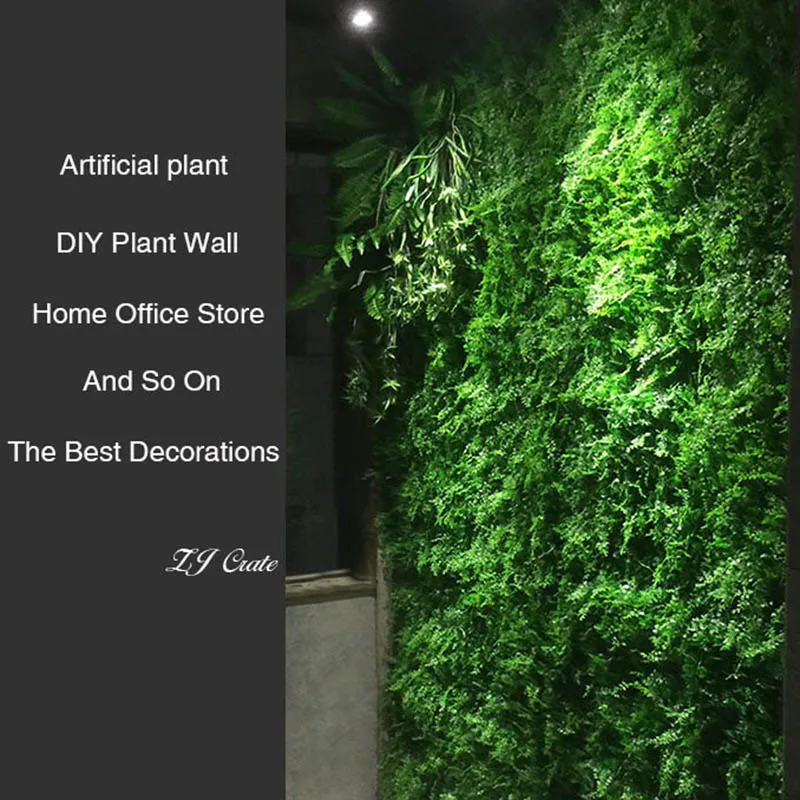 

Artificial Plant Lawn 40cm*60cm DIY Background Wall Simulation Grass Leaf Wedding Home Decoration Green Plant Wall Wholesale