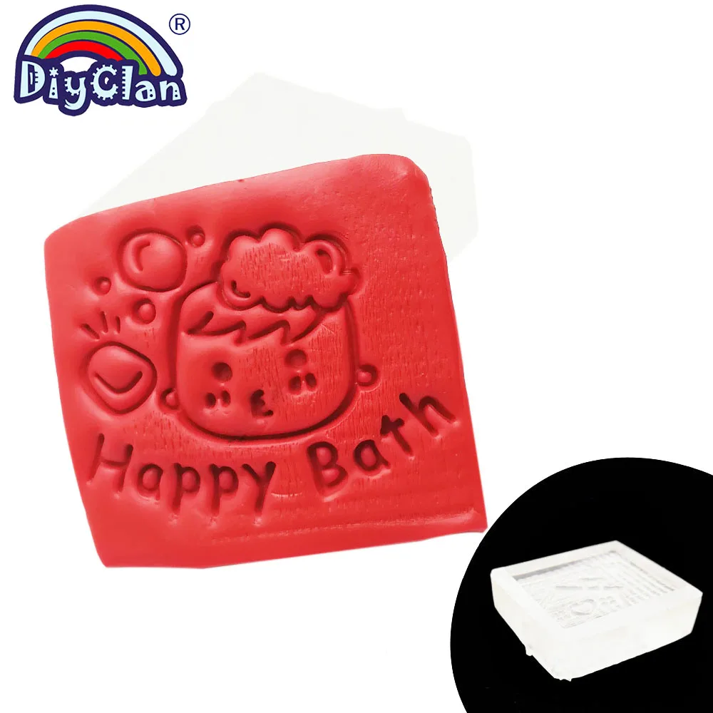 Happy Bath прозрачная для мыла штамп Новое поступление сделай сам инструменты