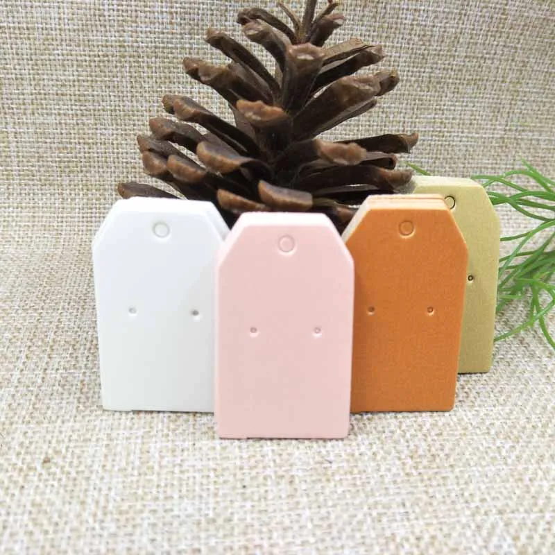 5*3cm pink/white/orange/green color earring display hanging card 100pcs +100plastic bag | Украшения и аксессуары