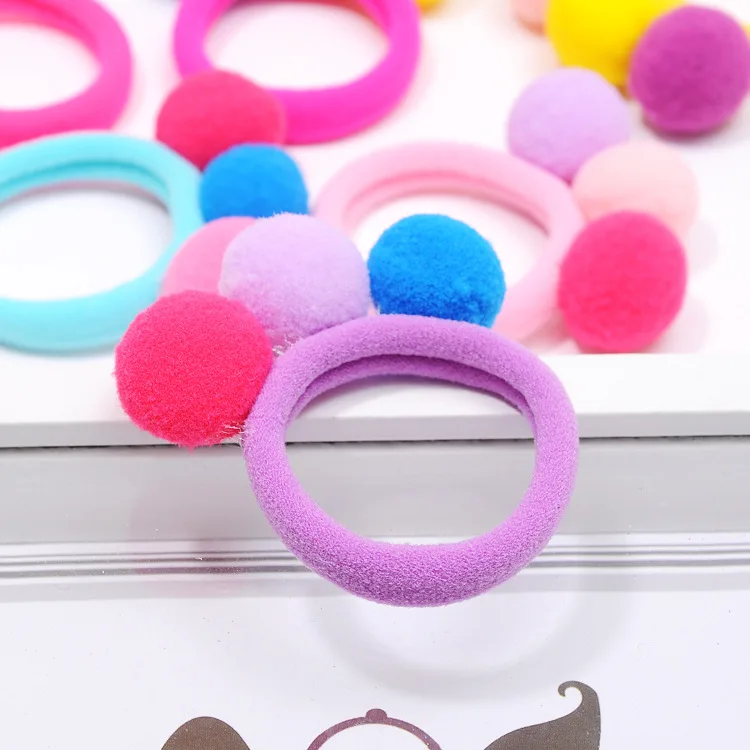 Новинка 2018 милые эластичные держатели для волос с 3 шариками модные детские