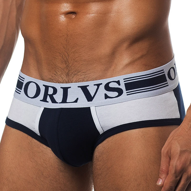 

ORLVS Men Briefs Sexy Men Underwear Men Brief Sexy Gay Underwear Cotton Underpants Male Low Rise Breathable Briefs Men Briefs