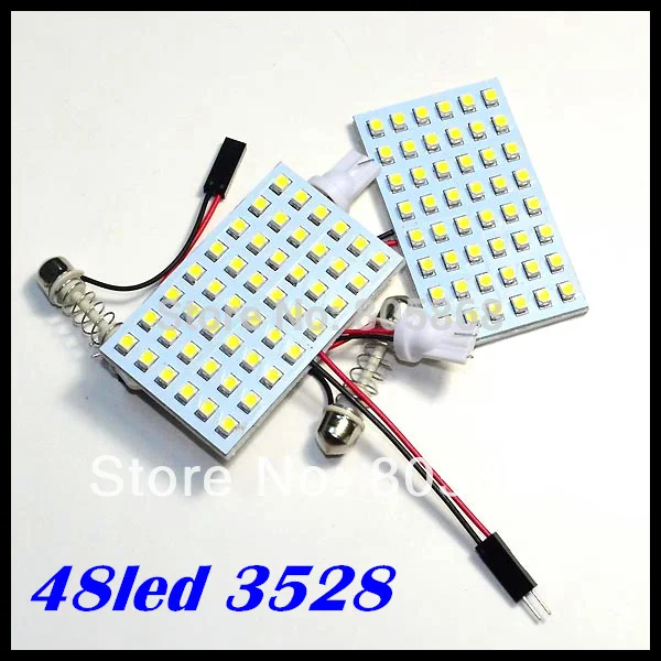 Автомобильная Панель Светодиодная купольная лампа 48SMD 3528 1210 LED Белая