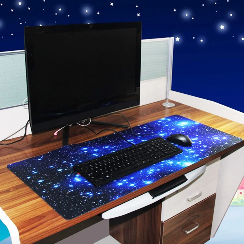 Игровой коврик для мыши с изображением звездного неба игровой клавиатуры