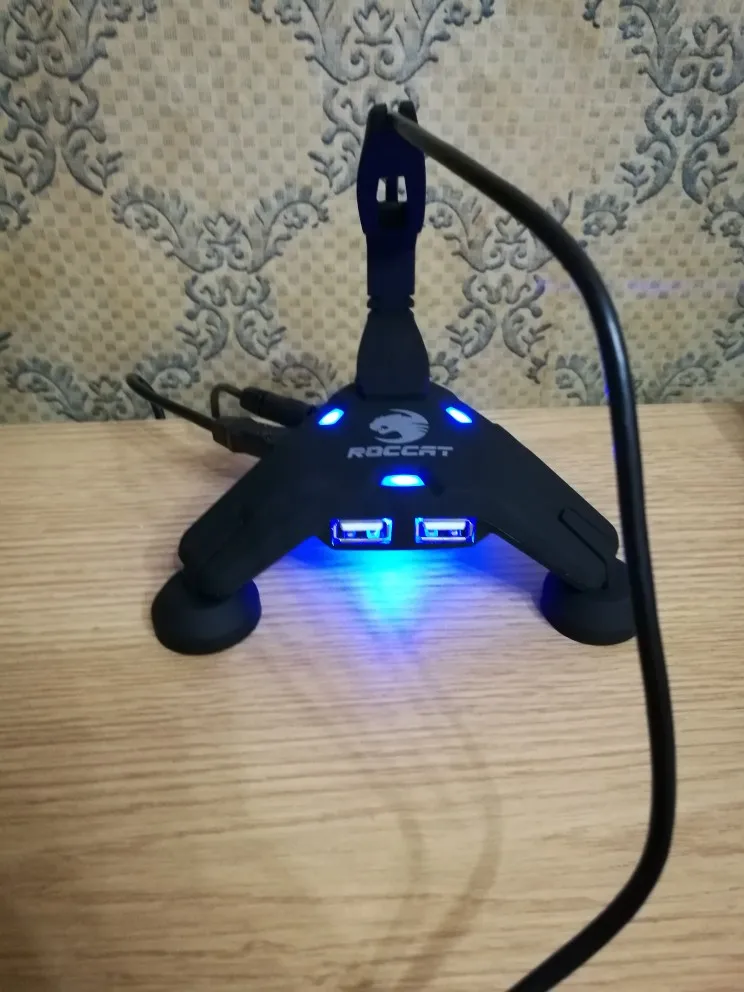 [HFSECURITY] Roccat Active 4 разъема USB 2,0 зажим для мыши usb-хаб держатель для шнура для мыши зажим для шнура для игровой мыши