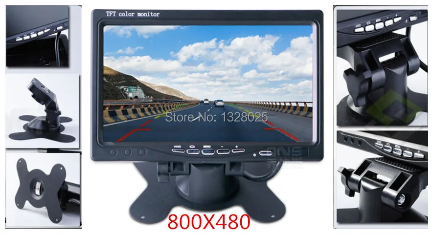 Высокое качество 7 дюйм(ов) цветной TFT ЖК дисплей 800x480 пикселей 12 36 В DC заднего вида